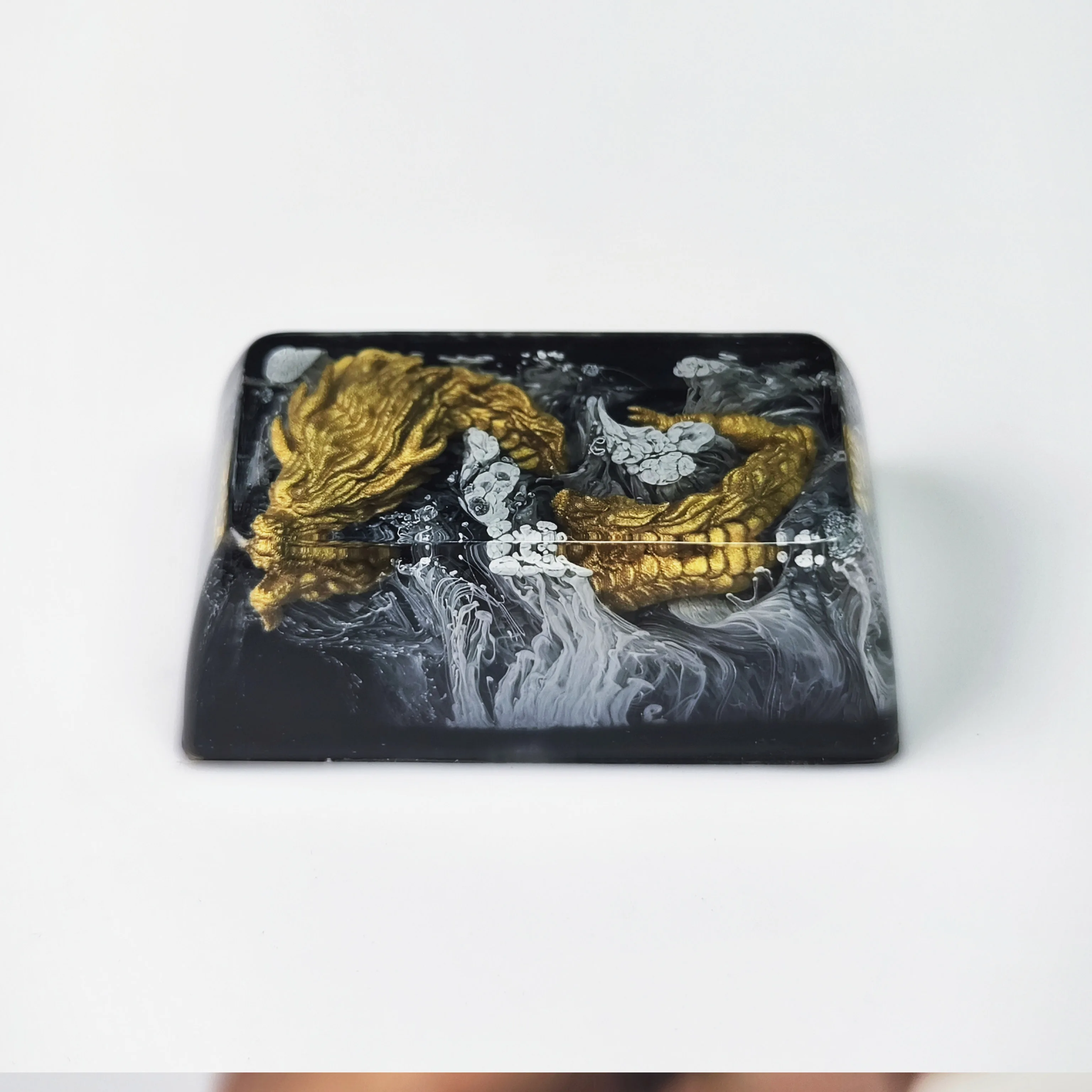 capuchons de touches en résine pour clavier design dragon doré fait la cadeau de vacances pour garçons