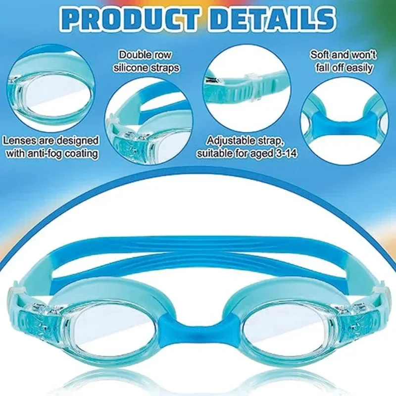 Swimming Goggles for Kids Waterproof Anti Fog UV Children Professional Colored Lenses Eyewear Swimming Accessories Glass Eyewear 2