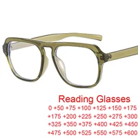 Fashion Luxury Square Reading Glasses Women Men Anti Blue Light Computer Glasses Elegant Green Optical Prescription Eyewear +3.5 1