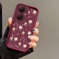 Vibrant Daisies Shockproof Silicone Phone Case with Camera Lens Protection for Pixel 9 Pro XL 5G (Wine-red-685)