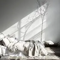 100% Pure Linen Bed Sheets Stone Washed French Linen Solid Color Breathable Durable for Hot Sleepers 1 PC Flat Sheet Bedsheets 2