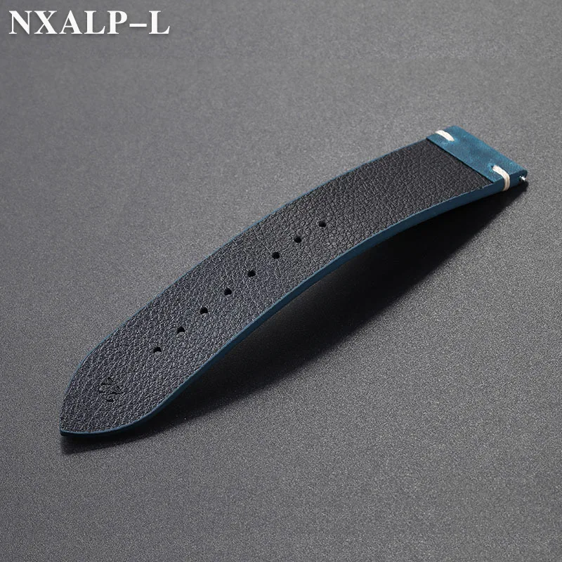 Handcrafted Vintage Leather Watch Band with Handmade Stitching