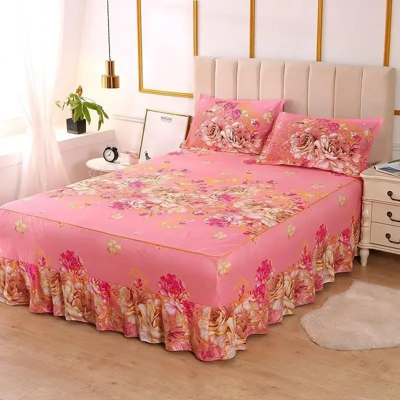 Materasso Muslimexplaid Кровать Colcha Con Volantes Colcha Cama Sabanas Copertura Biancheria Da Letto Dn S15610-S15617