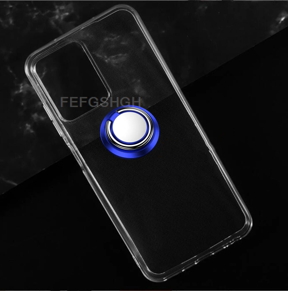 Enhanced Back Ring Holder Bracket Phone Case - Soft TPU Silicone Cover