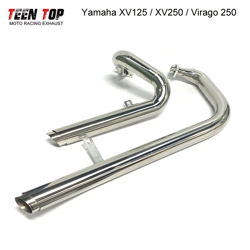 Exhaust System Pipe For Yamaha Virago 250 XV250 XV 125 XV 250 Exhaust Front Pipe XV125 Motorcycle Full - Image 2