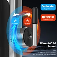 Robinet d'eau chaude et froide électrique instantané sans réservoir 3000W 220V 3sec avec affichage numérique LED chauffe-eau de robinet de cuisine à chauffage rapide 6