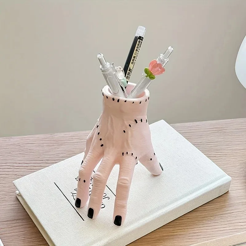 Handheld Resin Pen Holder Is Durable, Portable, and Fashionable, Suitable for Storing Pencils, Stationery Makeup Brushes Storage