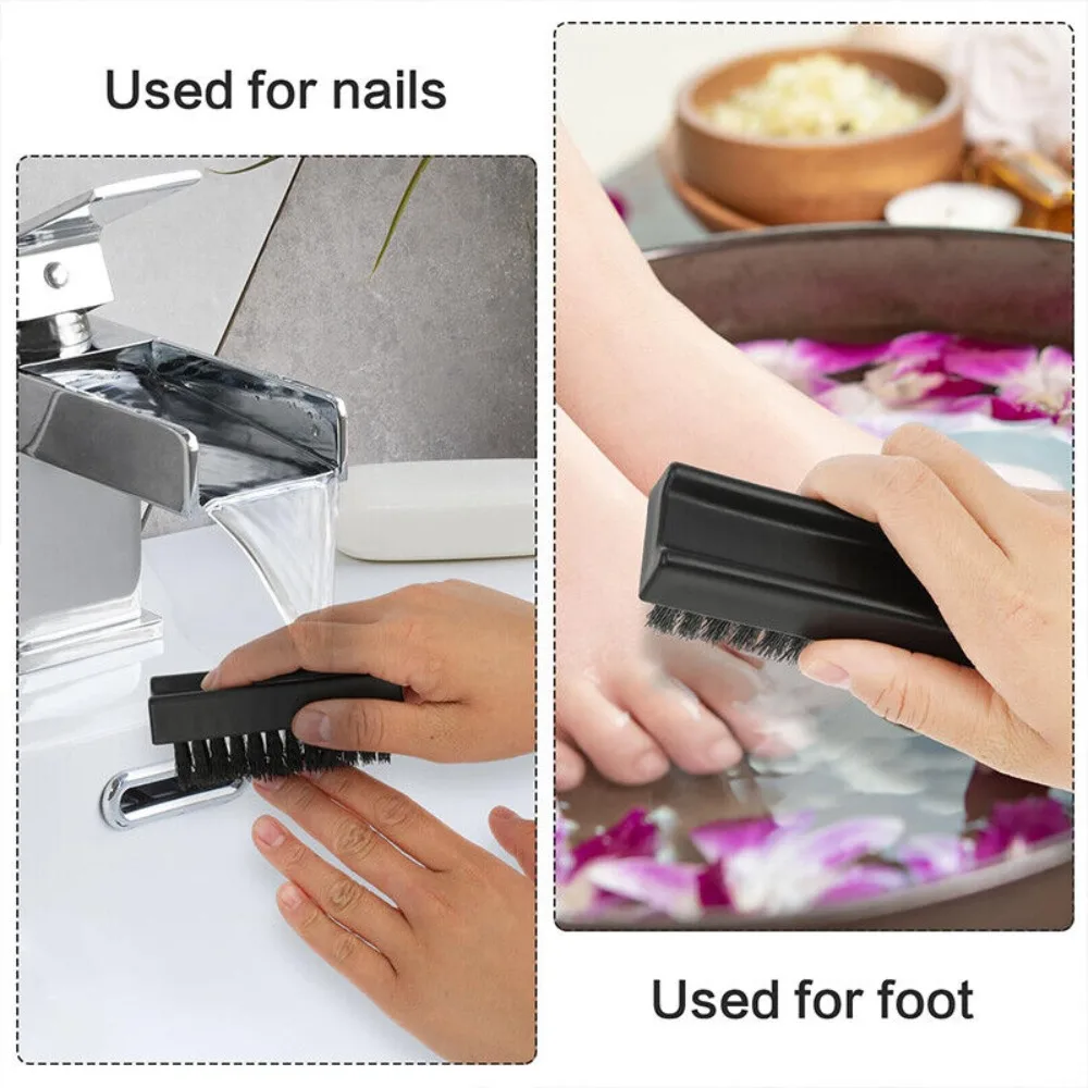 Durable For Cleaning Finger Nail Brushes Black Multifunctional Hand Fingernail Brush Nano Brush
