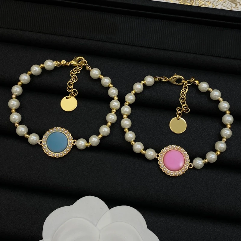 

2024 New Pearl Spliced Circular Design Brass Material Jewelry Women's Bracelet