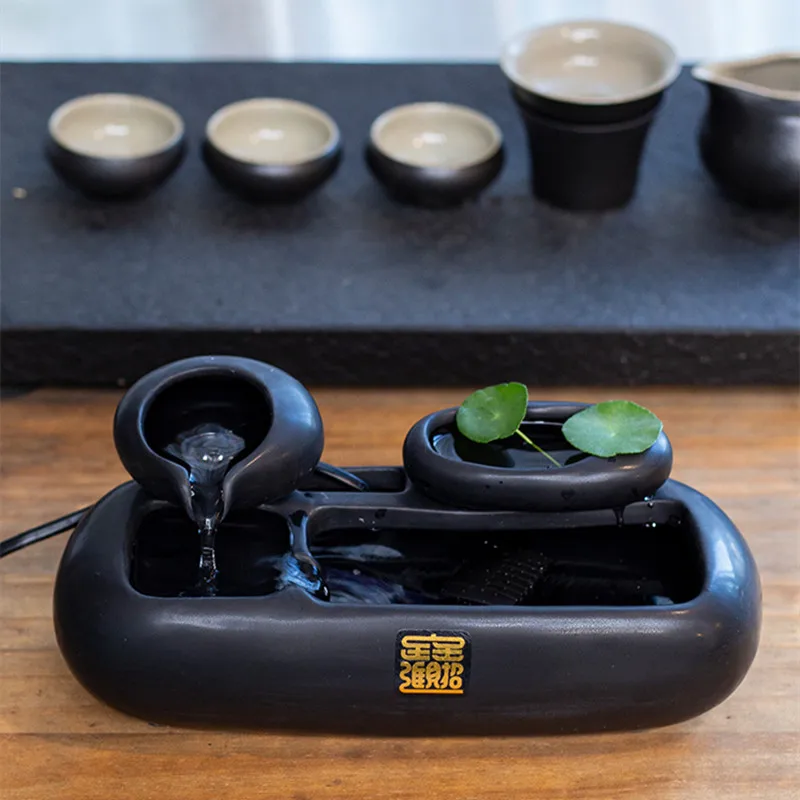 

Керамическая поилка для домашних животных, фонтан для кошек, домашний декор, поилка для собак, миска для кошек, аксессуары для кошек, Ландшафтные украшения