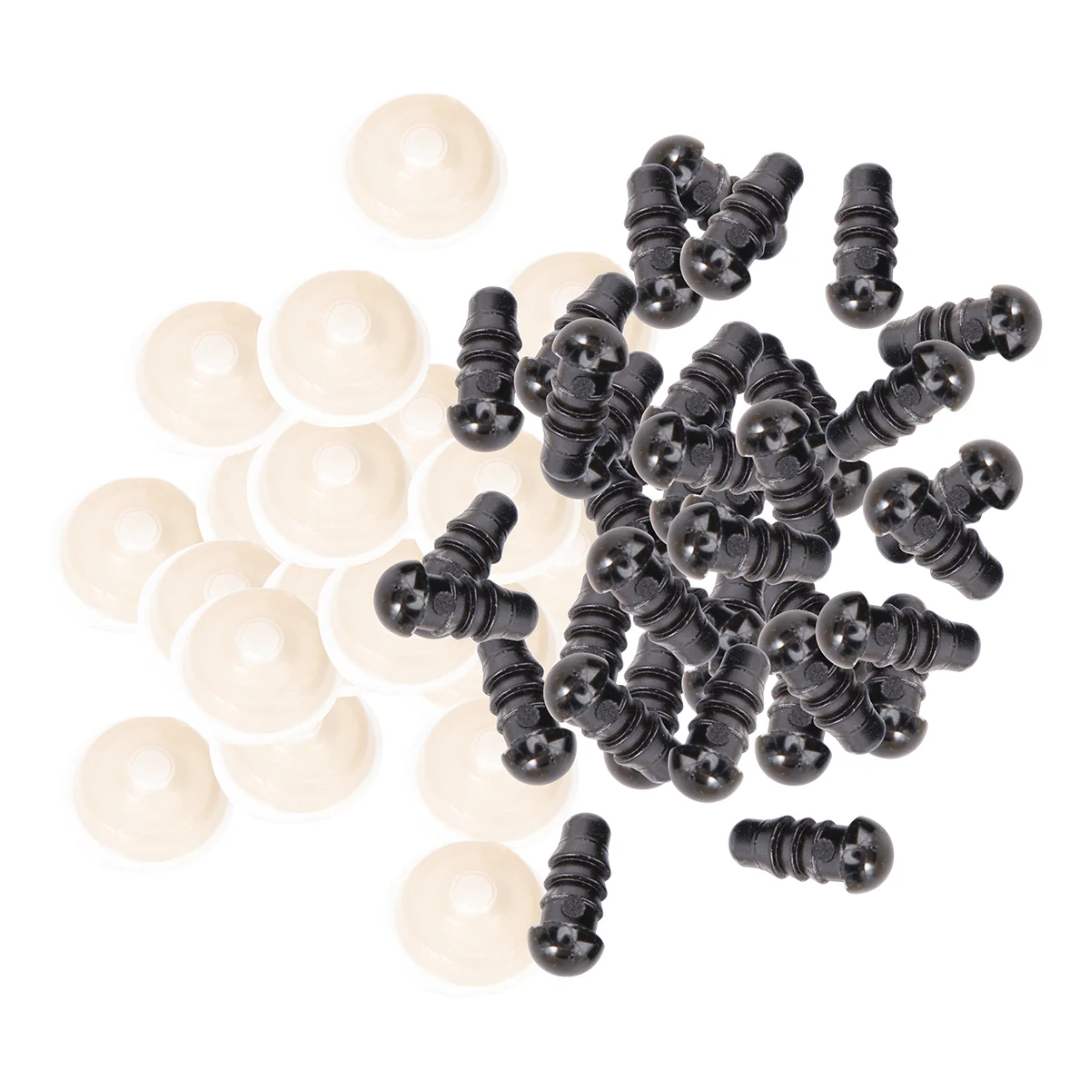 

Safety Eyes with Washers 5MM Eyes Gasket Making Supplies for Bear Plush Animals Puppet DIY Craft ( 100PCS Eyes, 100pcs Gasket )