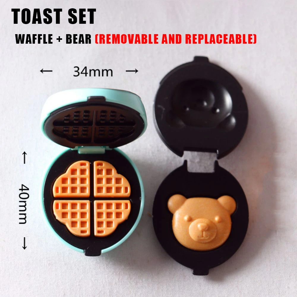 DIY Dollhouse Bear Biscuits 1/12 Miniature Furniture Toaster Oven Mixer Electronic Scale Model Set Kitchen Toys For Girl Gift 4