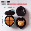 DIY Dollhouse Bear Biscuits 1/12 Miniature Furniture Toaster Oven Mixer Electronic Scale Model Set Kitchen Toys For Girl Gift 4