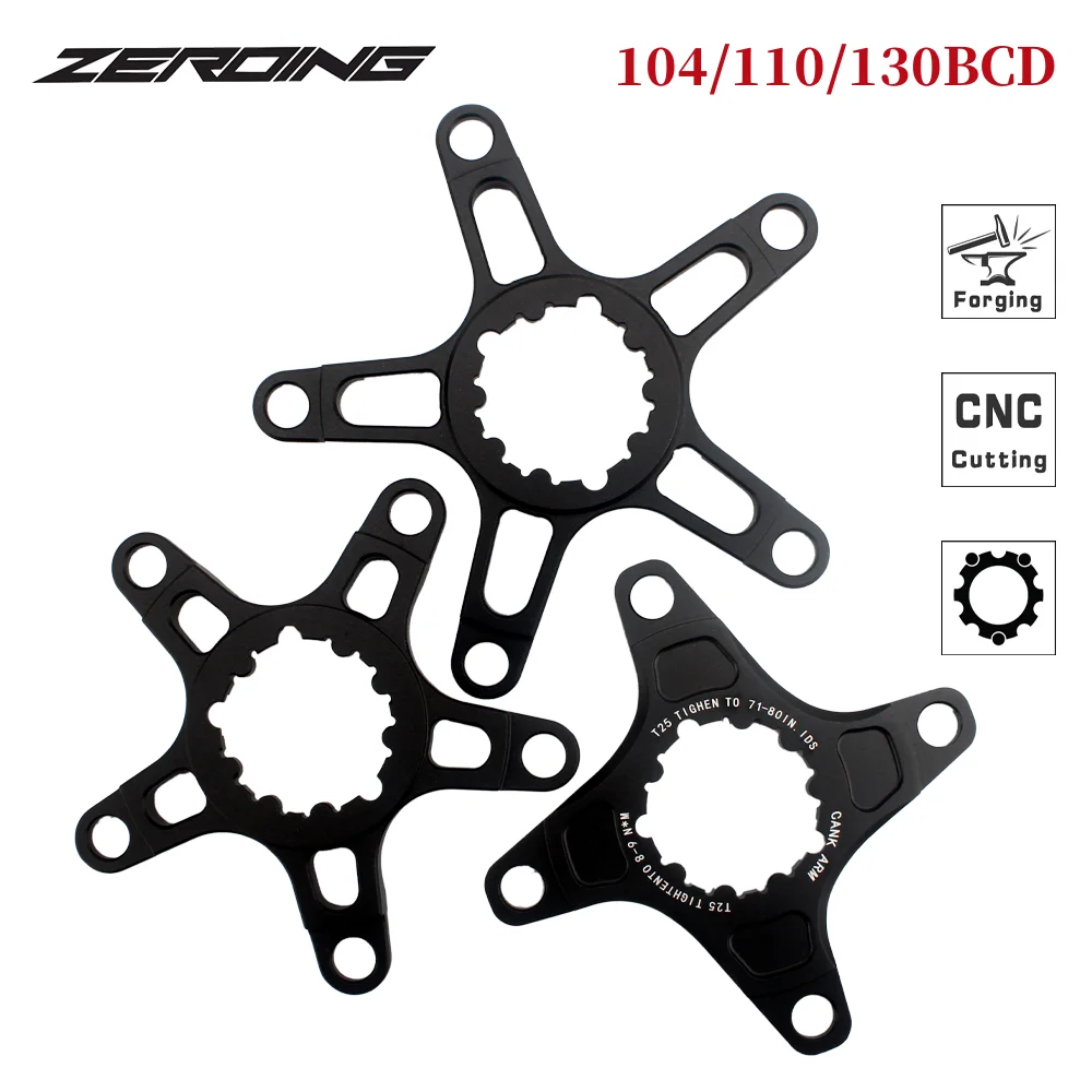 

ZEROING Chainring Adapter Spider Converter GXP to BCD104/110/130 with Bolt 4/5 Arms Aluminium Crank Folding Road Bike MTB Parts
