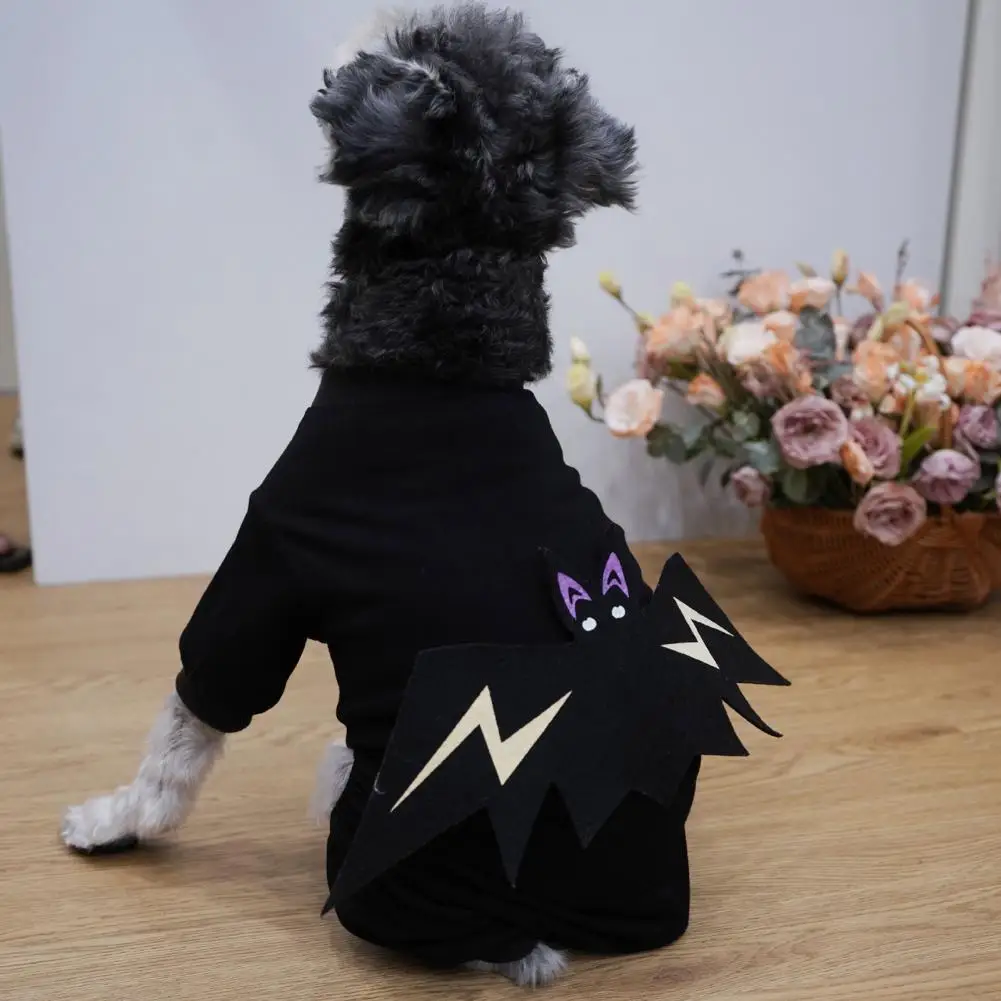 

Pet Clothes Funny Bat Shape Halloween Dog Clothes Comfortable Dress for Small Dogs Stretchy Apparel Pet Costume Supplies Funny