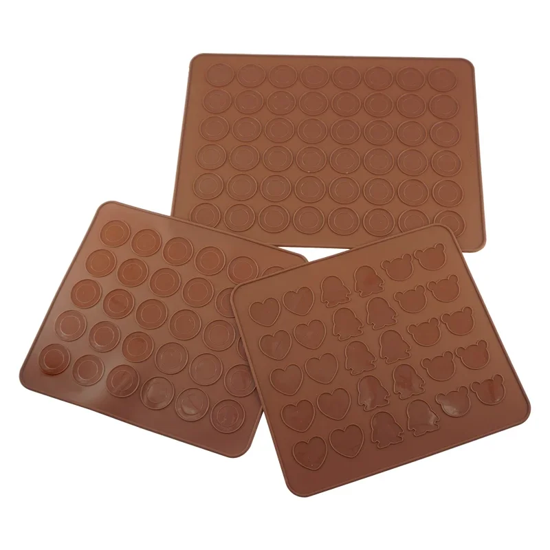 Silicone Macaron Pastry Oven Baking Mould 30/48 Cavity DIY Cake Roll Mat Cake Pad Baking Mat Molds Patisserie 3D Mould Sheet