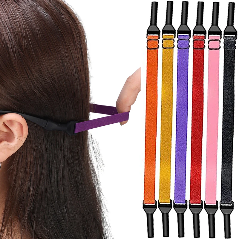 Glasses Straps Glasses Anti Slip Sleeve Glasses Retainer Elastic Glasses Anti Slip Strap Stretchy Neck Cord Outdoor Sport Eyeglasses String Sunglass Rope Band Holder Eyewear Accessory