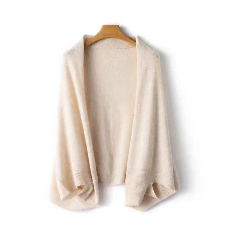 Cashmere Cape Draped Over Women's   Knitted Warm Jacke New Dual-purpose Scarf for Autumn and Winter 6