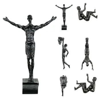 Athlete Rock Climbing Man Resin Background Wall Hanging Decoration Sculpture Statue Figures Creative Rock Climber Statue Pendant 1