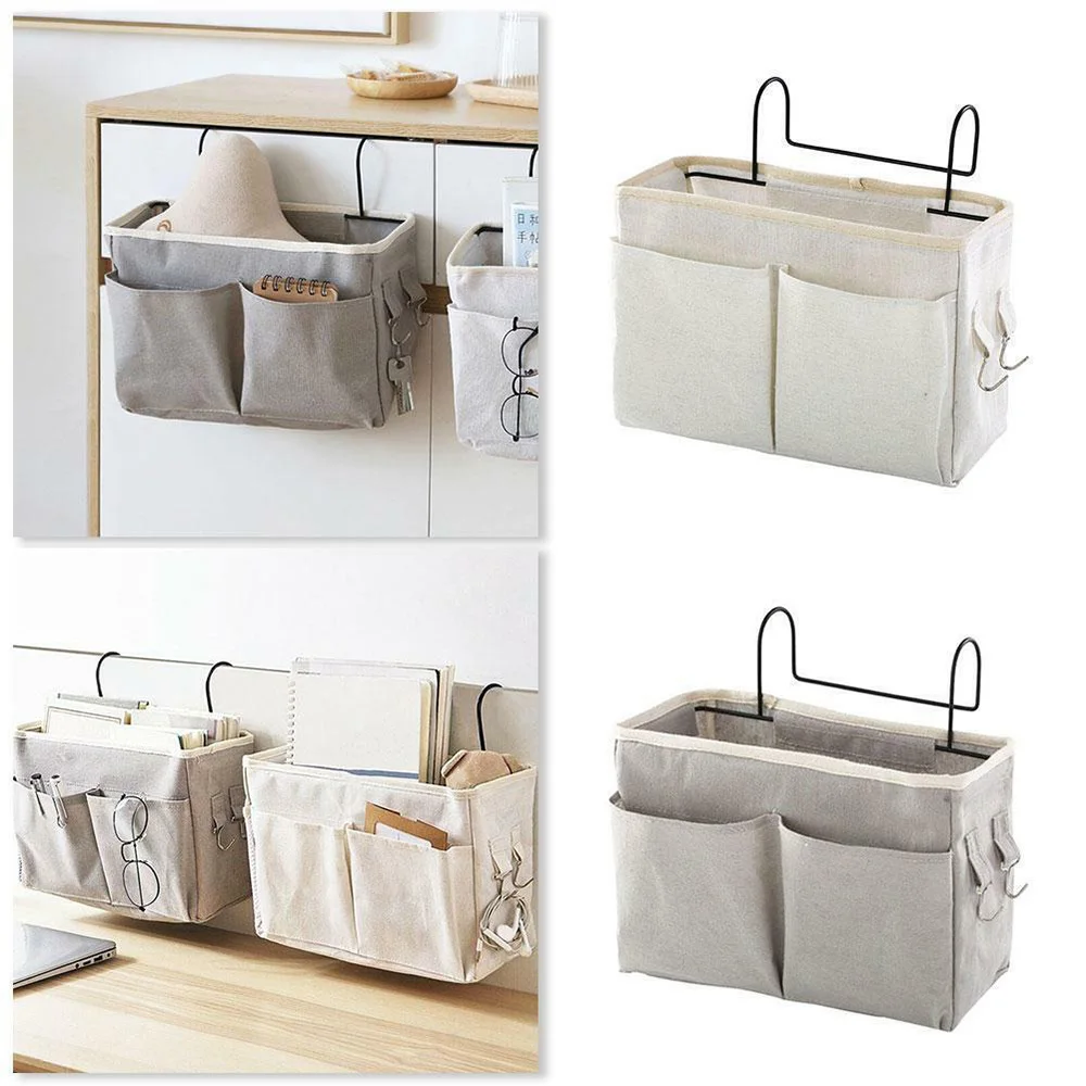 Bedside Hanging Pocket Storage Bag Bedroom Magazine Storage Pouch Diaper Caddy Toy Holder Baby Tissue Box Home Organizer 3