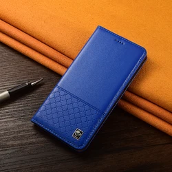 Genuine Leather Wallet Magnet Flip Case Cover - Premium Luxury for Vivo X100 (Blue)