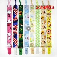 2/3/4PCS Nipple Chain Animal Pattern -shaped Clip Multicolour 29cm Supplies Baby Pacifier Clip Cute Portable 1