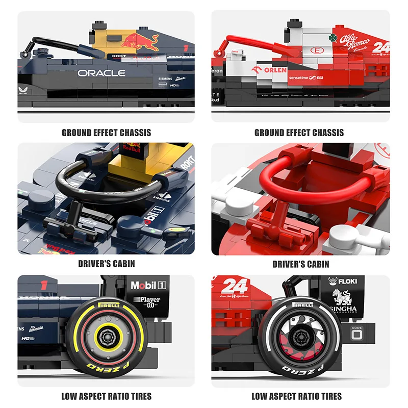 Technical F1 Formula Racing Sport Car Model Building Blocks City 1:24 Assembly C42 Speed Vehicle Bricks Toys For Kids Adult Gift 5