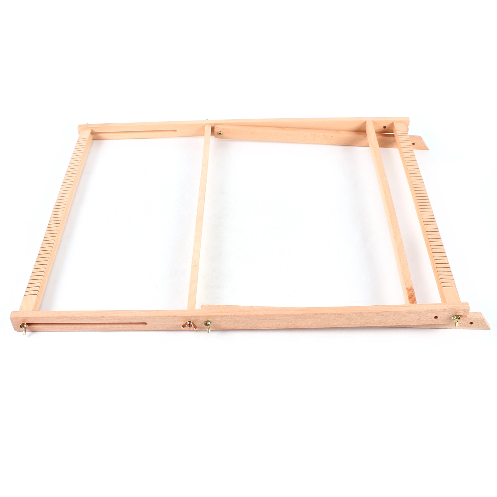 Weaving Loom Frame With Comb Bobbin Beam & Shuttle Guiding Bars Three Adjustable Gears Eco-friendly Material Space-saving