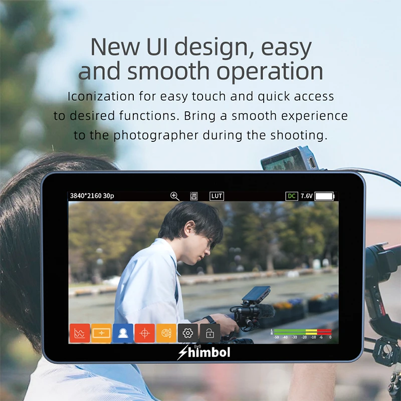 SHIMBOL M5 5.5'' Camera Monitor 1200nits High Brightness Support 3D LUT 4K30 Professional Live Shooting Monitor