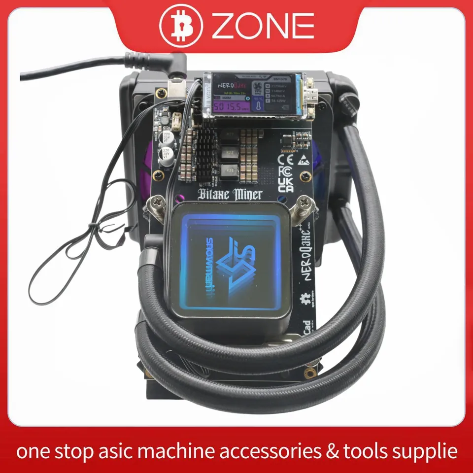 Nerdqaxe+ 2.4 Bitcoins Miner NerdQaxe++ 4.8TH/s ASIC Miner & Crypto Miner –  Solo Miner Pour BTC, 2.4Gwifi Open-Source, SHA-256, Faible Puissance 98 W,  Exploitation Domestique Silencieuse Avec Technologie Bitaxe Bitcoin Miner