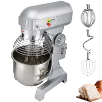 VEVOR Commercial Food Mixer 10Qt 450W 3 Speeds Adjustable 110/178/390 RPM with Stainless Steel Bowl Dough Hooks Whisk Beater 1