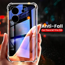 Clear Anti-Yellowing Shockproof TPU Soft Phone Case for Poco M7 Pro IN (Transparent)