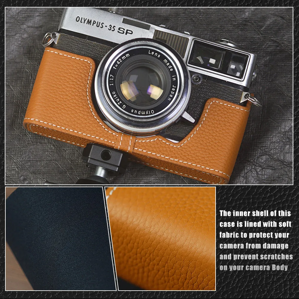 Leather Camera Strap Quick Release 35 SP Case Handmade Genuine