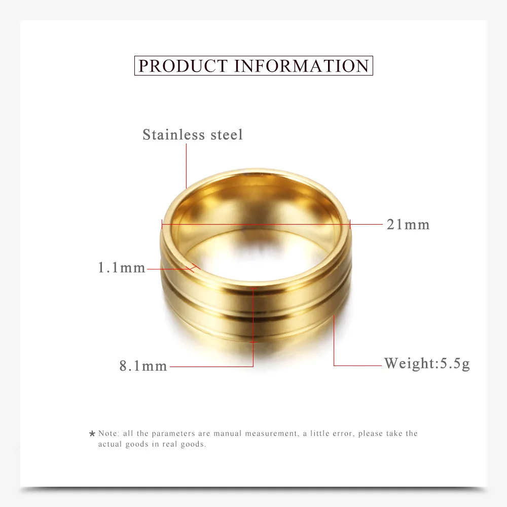 Titanium Stainless Steel Rings For Men Women Double Dull Polish Fashion Jewelry Wholesale 2