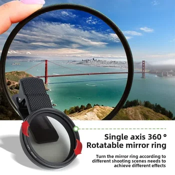 Lente per cellulare da 52 mm con filtro polarizzante CPL Illuminazione per tatuaggi a LED Compatibile con rimozione riflettente Forniture per tatuaggi Accessorio fotografico