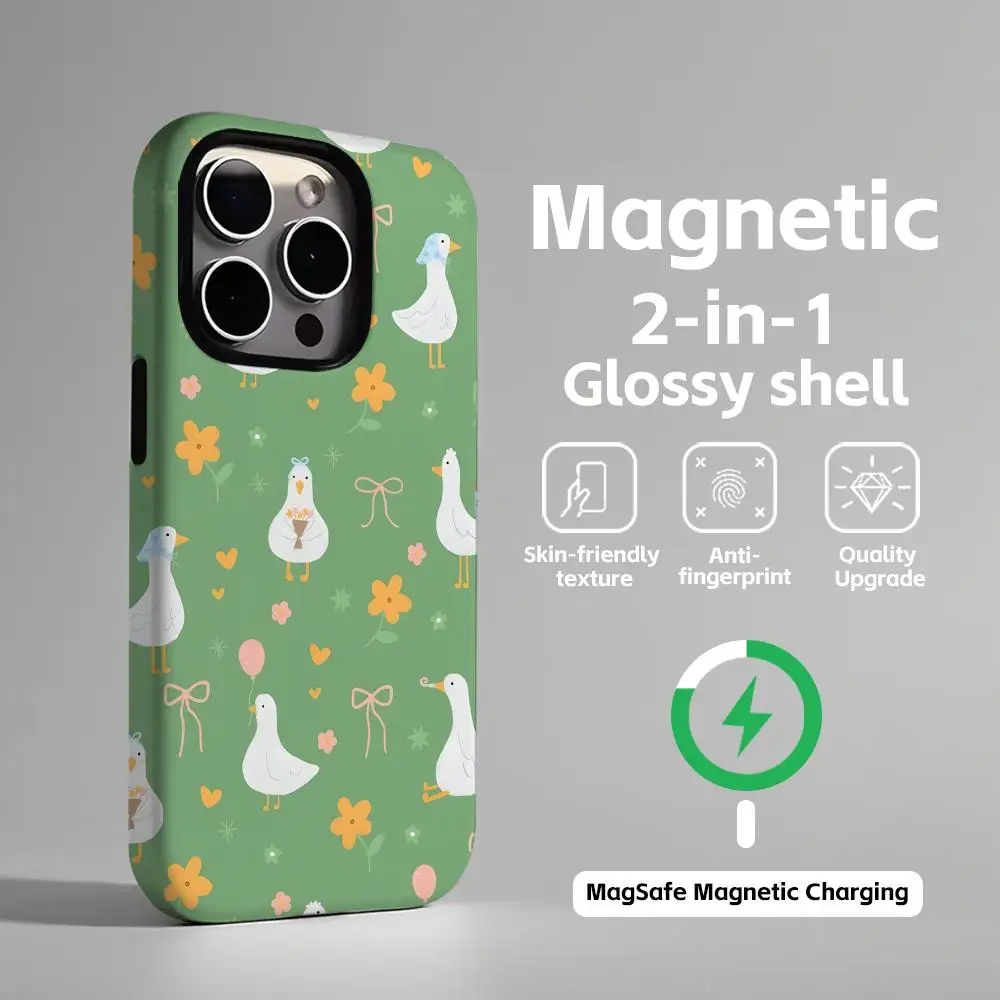 Cute Animals Magnetic 2-in-1 Glossy Phone Case