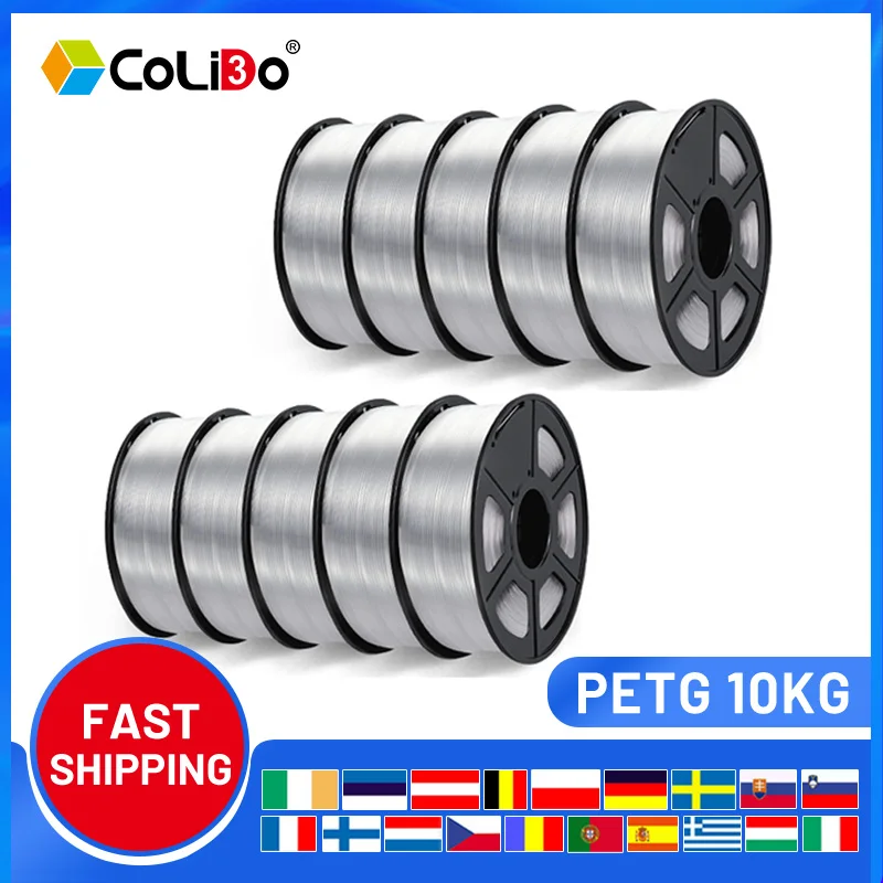 CoLiDo 10KG 3D Printer Filament PETG Plastic 1.75MM  3D Printing Materials For Ender/ Anycubic FDM 3D Printer