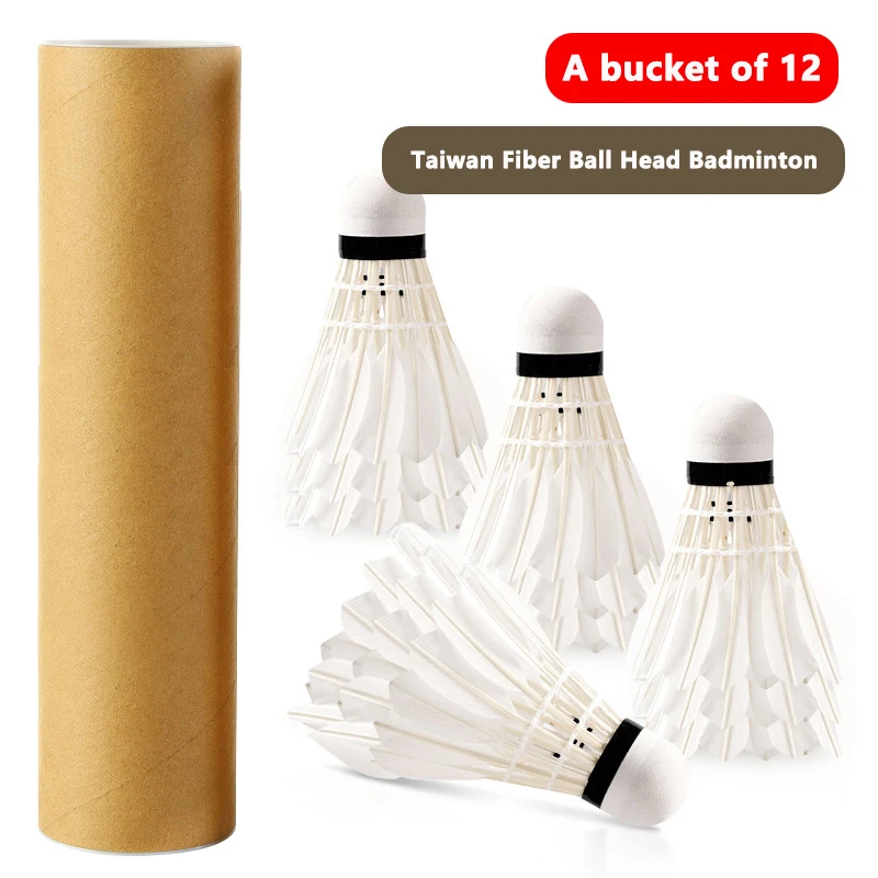 Professional Badminton Balls White Goose Feather Shuttlecock Stable Training Sport Badminton Ball Sport Accessories 12Pcs badminton shuttlecock