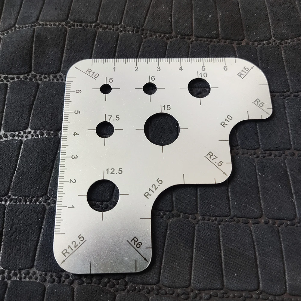 Règle Arrondie En Acier Inoxydable Pour Coupe Du Cuir - Outil Précis Et Pratique Pour Maroquinerie Et Bricolage