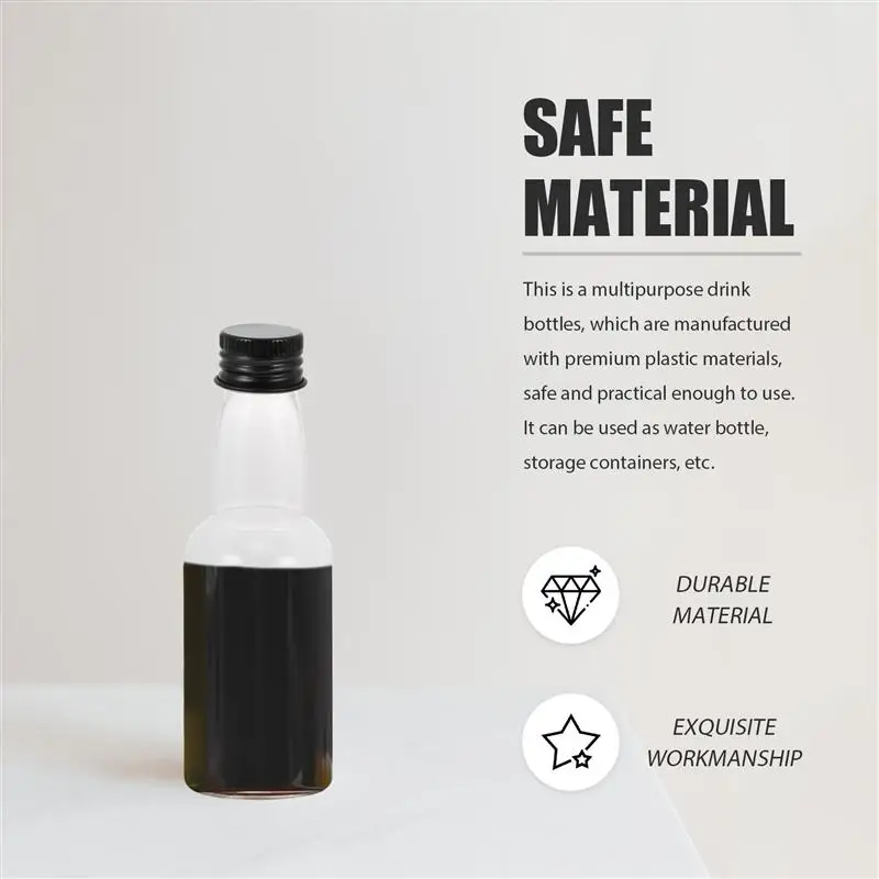 Bottles Juice With Bottle Empty Reusablesmall Neck Long Mini Plastic Water Containers For Caps Sample Cap Glass Smoothie
