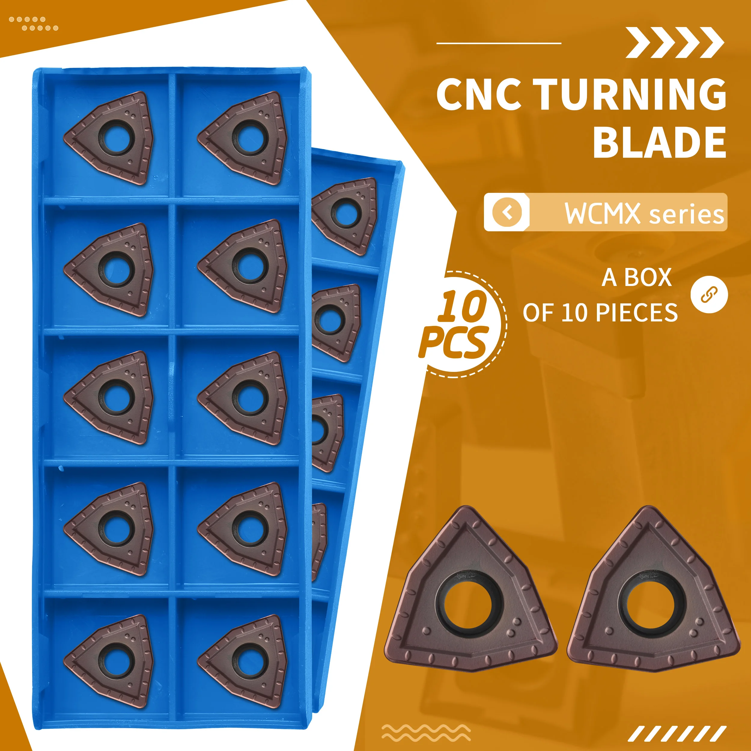 

WCMX030208-MF NK9118 WCMX040208 WCMX050308 WCMX06T308 WCMX080412 U Drill CNC Lathe Turning Tools Carbide Blade Machining Cut Use