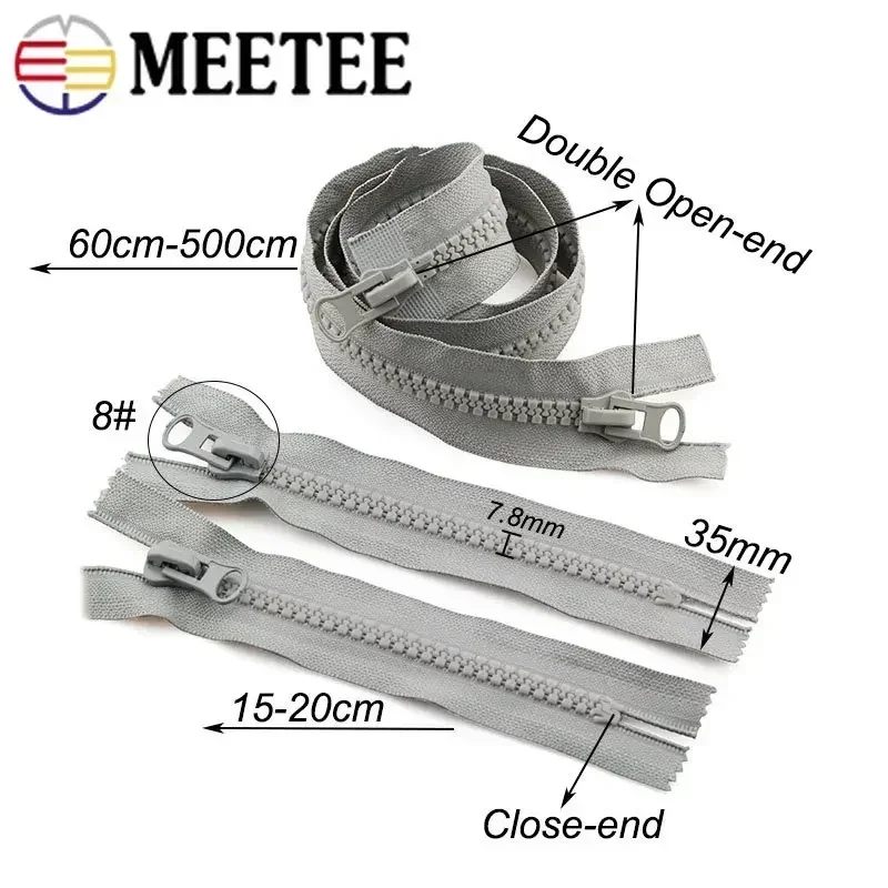 Cremalleras De Metal Abiertas 2 Unidades - Tamaño 20-70 Cm, Tipo Open End, Con Bloqueo Automático