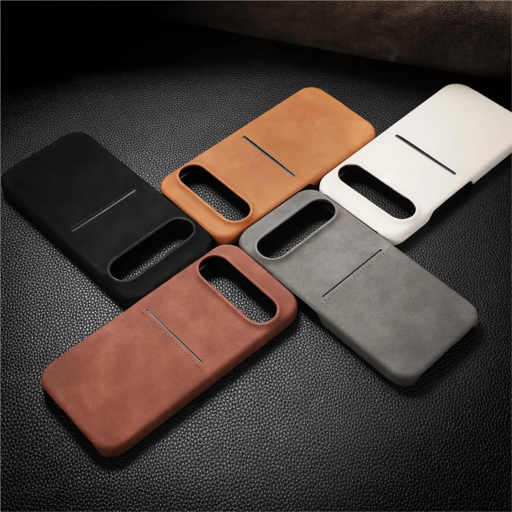 Luxury Sheepskin Leather Wallet Card Holder Phone Case with Shockproof Back Cover and Card Slot