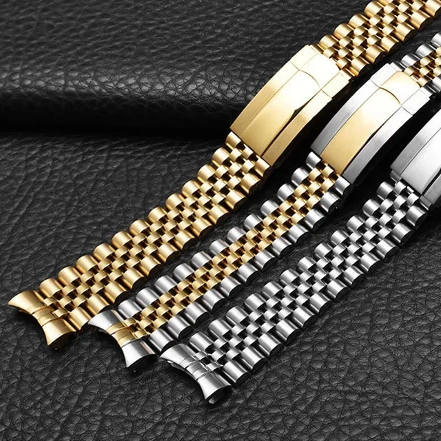 Men's Bracelet in Stainless Steel w/ Rolex Links – Jewelrify