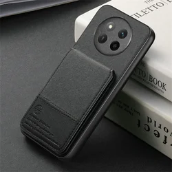 Premium RFID Blocking Leather Wallet Case with Card Holder and Magnetic Closure - Honor X9C Smart (Black)