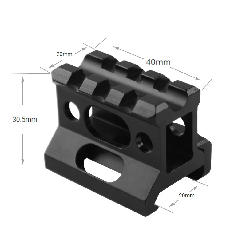 Riser Mount 1" Height Picatinny Aluminum Alloy Scope Base 20mm Rail