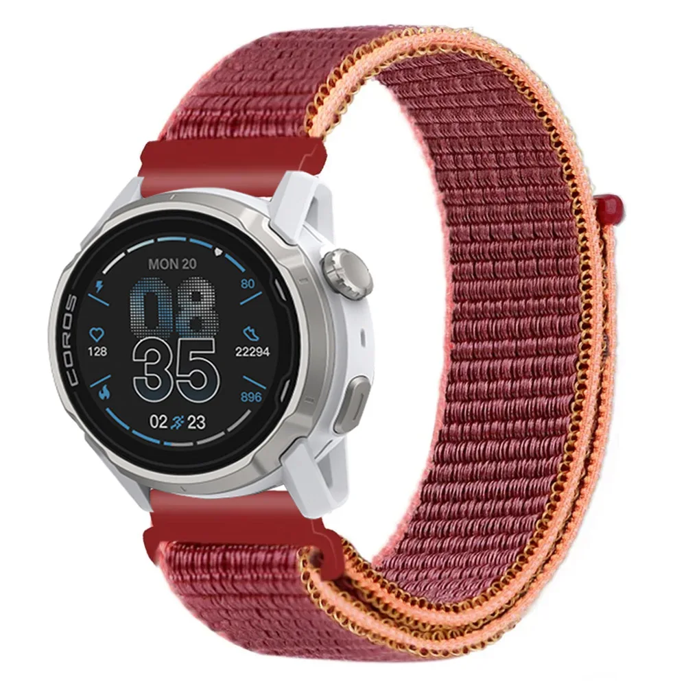 Breathable Nylon Loop Watch Band with Adjustable Fit, 20/22mm