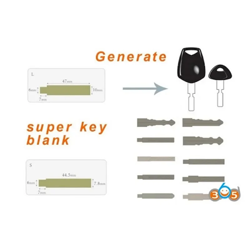 Lock Key Blanks 2M2 TANK super key blank key blade S T L 3 box 60pcs for 2M2 Magic Tank cutting machine