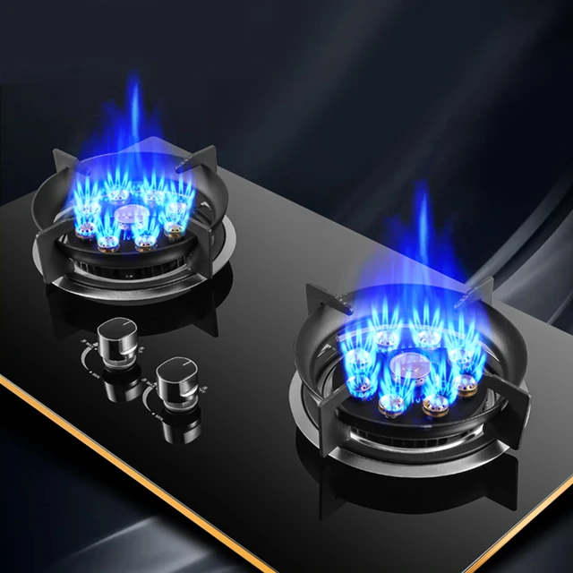 Tempered Glass Cooktop Stove Double-burner  Tempered Glass Gas Panel  Furnace - Gas Stove - Aliexpress