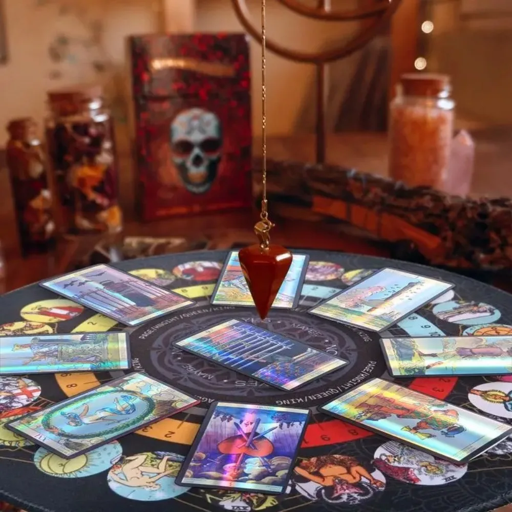 10.3*6cm Tarot of New Vision Deck Laser Edition with Guidebook for Beginners 5